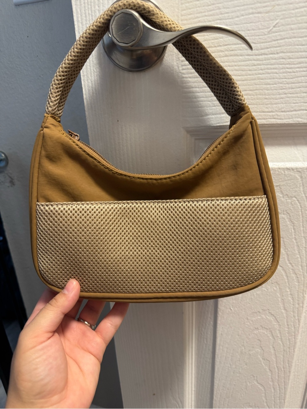 Urban Outfitters Tan and Cream Shoulder Bag